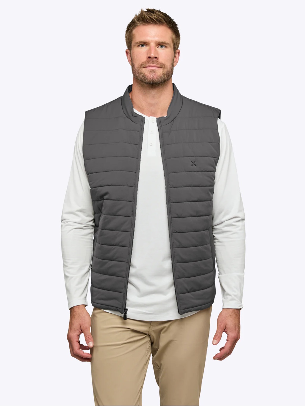 Cuts Alpha Vest - Quilted Grey Packable Vest - Lightweight Layering